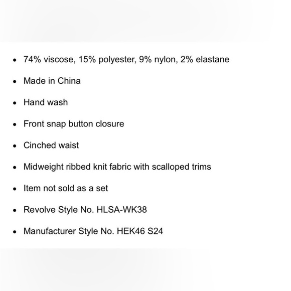 Revolve Helsa XS Elvira ribbed scalloped cardigan in ivory white - Picture 10 of 10